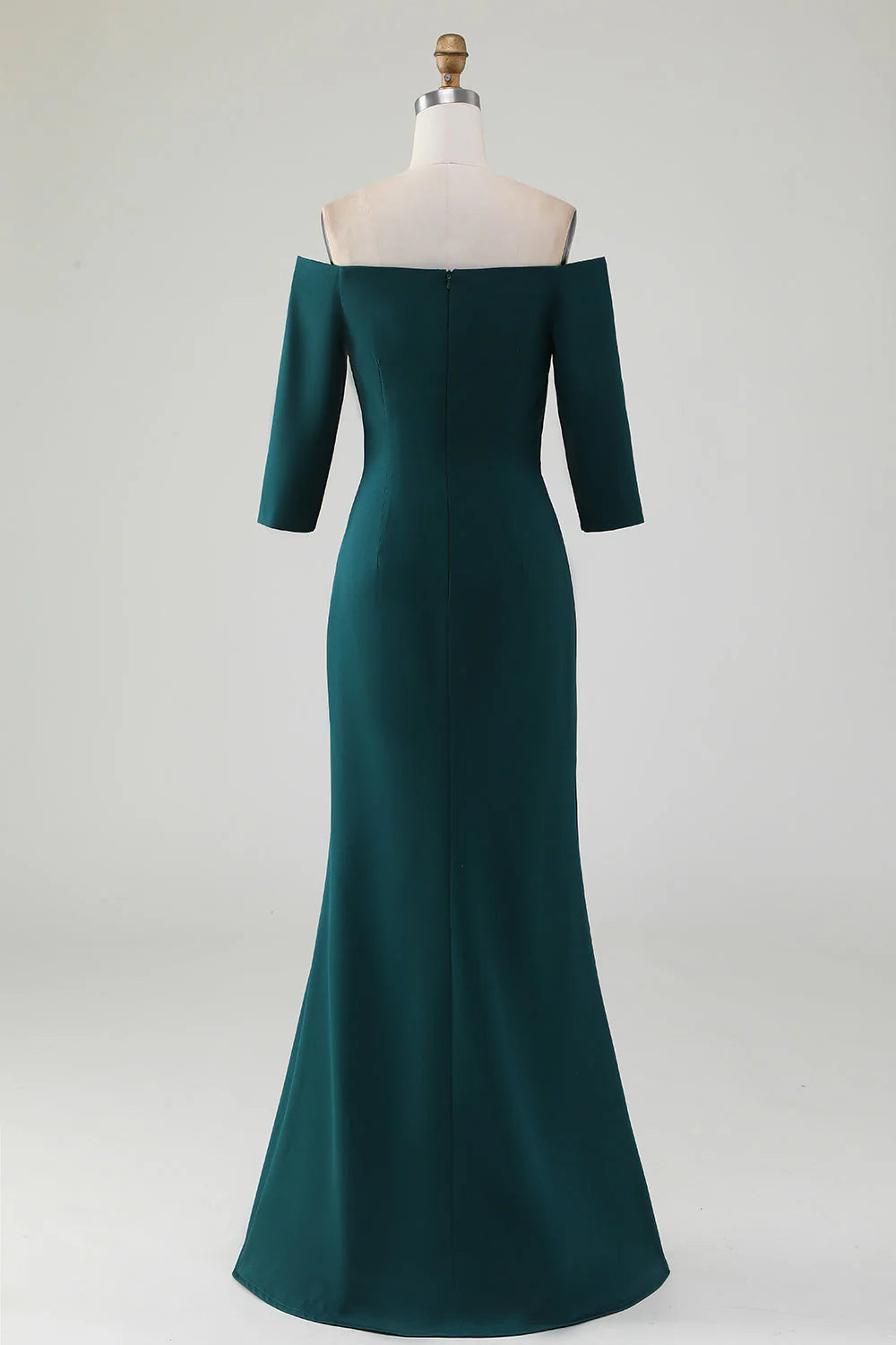 Robe sirène à épaules dénudées et volants en cascade pour mère de la mariée
